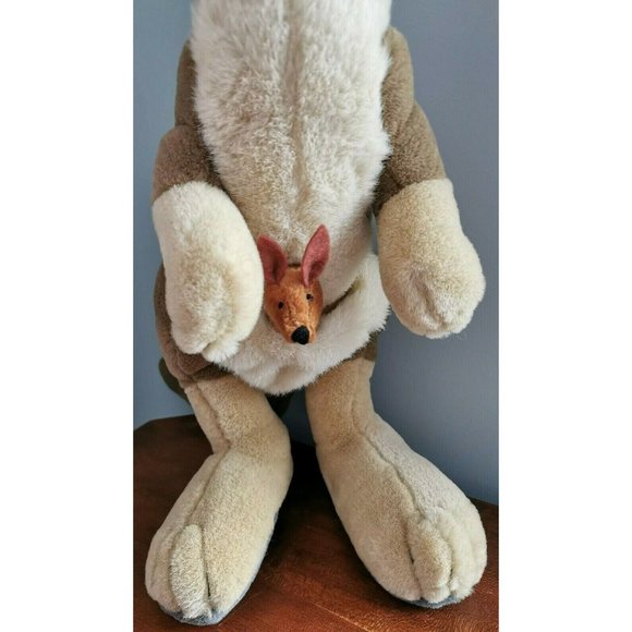 Plush Mania Large Kangaroo With Joey 22" - Picture 3 of 4